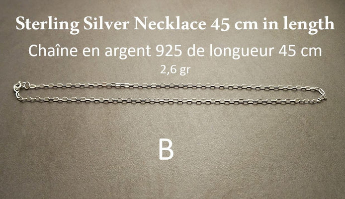 Sterling Silver Chains 40 cm / 45 cm / 50 cm / 55 cm / 60 cm / 70 cm