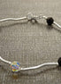 Black and White Bracelet, Sterling Silver, Minimalist Bracelet, Beaded Bracelet, Cristal Jewelry, Women
