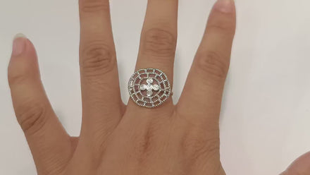 Viking ring, sterling silver, targe shield symbol of strength and resistance of the Skjaldmö: the shield warrior women