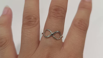 Infinity Ring, Engagement Ring, Sterling Silver, Eternity Ring, Eternal Ring, Promise ring, Bridesmaid Ring, Friendship Ring, True Love Ring