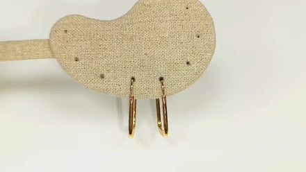 Textured Square Hoop Earrings • 18K Gold-Plated Geometric Hoops • Lightweight Modern Jewelry